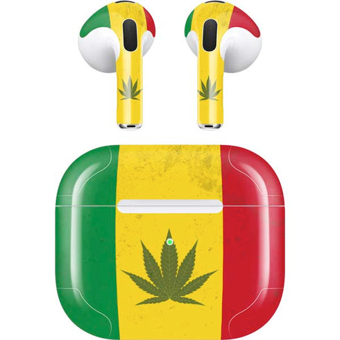 Marijuana Rasta Flag Apple AirPods (3rd Gen 2021) Skin