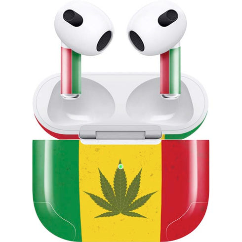 Marijuana Rasta Flag Apple AirPods (3rd Gen 2021) Skin