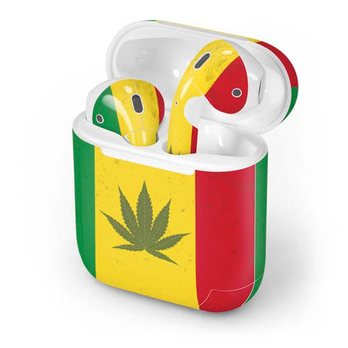 Marijuana Rasta Flag Apple AirPods Skin