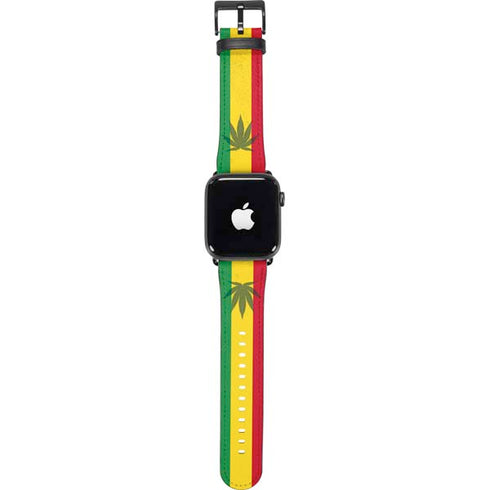Marijuana Rasta Flag Apple Watch Band 42-44mm