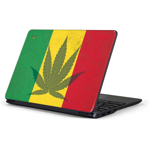 Marijuana Rasta Flag Samsung Chromebook Skin