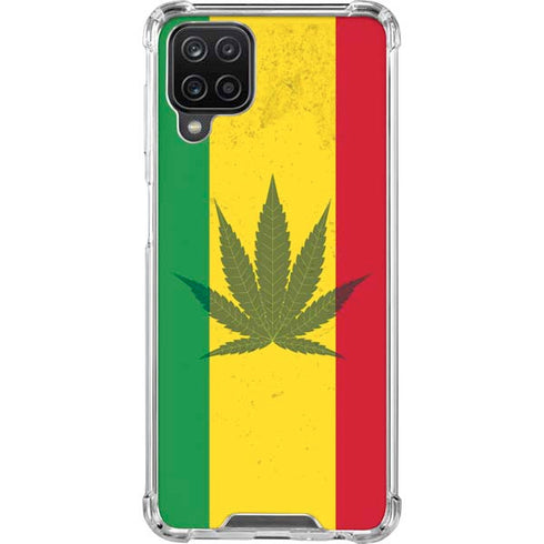 Marijuana Rasta Flag Galaxy A12 Clear Case