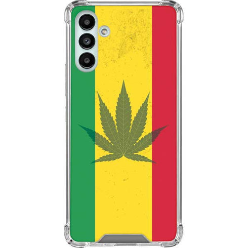 Marijuana Rasta Flag Galaxy A13 5G Clear Case