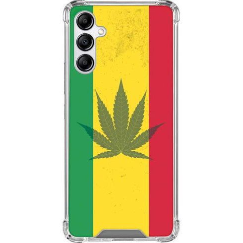 Marijuana Rasta Flag Galaxy A14 5G Clear Case