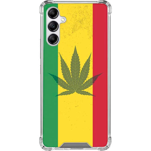 Marijuana Rasta Flag Galaxy A15 5G Clear Case