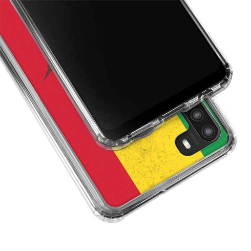 Marijuana Rasta Flag Galaxy A21 Clear Case