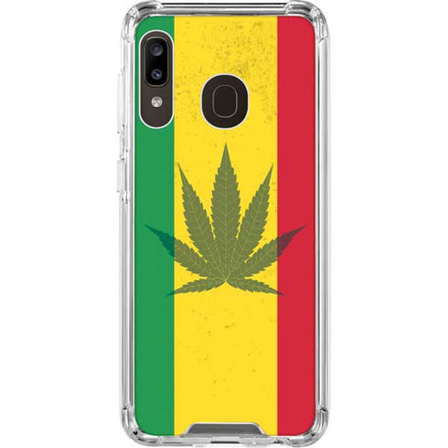 Marijuana Rasta Flag Galaxy A30 Clear Case