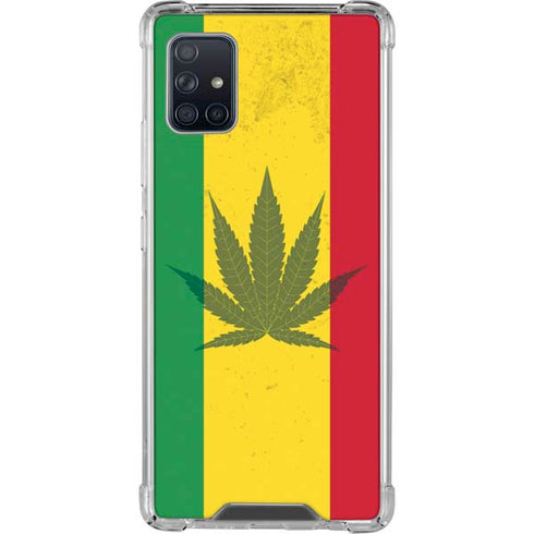 Marijuana Rasta Flag Galaxy A51 5G Clear Case
