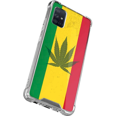 Marijuana Rasta Flag Galaxy A51 5G Clear Case