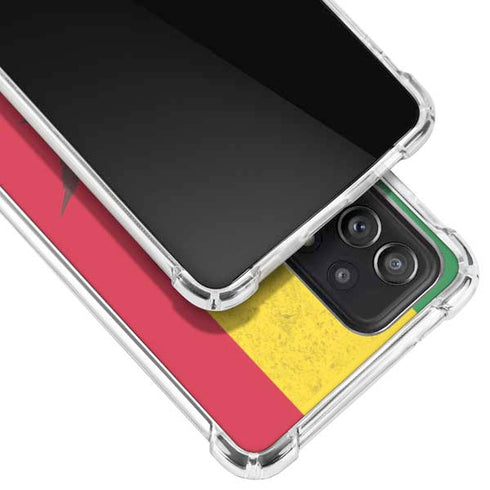 Marijuana Rasta Flag Galaxy A52 5G Clear Case