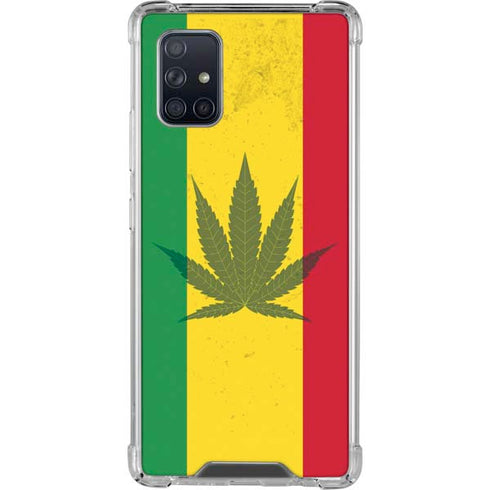 Marijuana Rasta Flag Galaxy A71 5G Clear Case