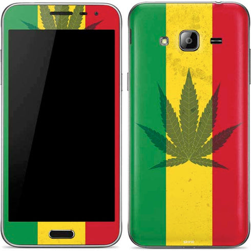 Marijuana Rasta Flag Galaxy J3 Skin