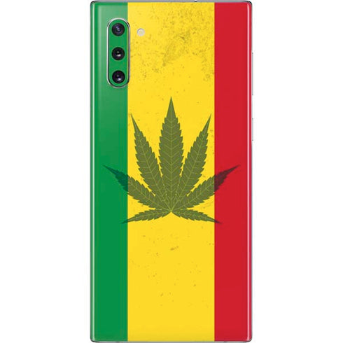 Marijuana Rasta Flag Galaxy Note 10 Skin