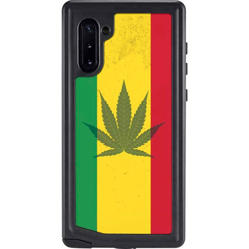 Marijuana Rasta Flag Galaxy Note 10 Waterproof Case