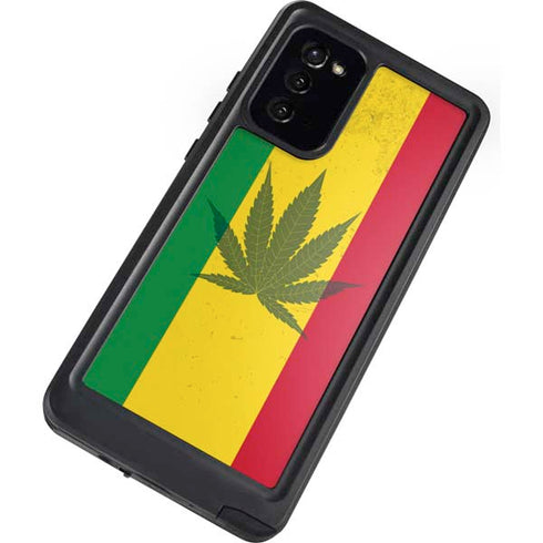 Marijuana Rasta Flag Galaxy Note20 5G Waterproof Case