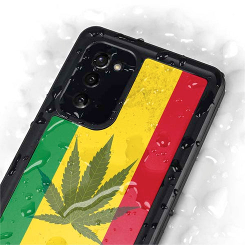 Marijuana Rasta Flag Galaxy Note20 5G Waterproof Case