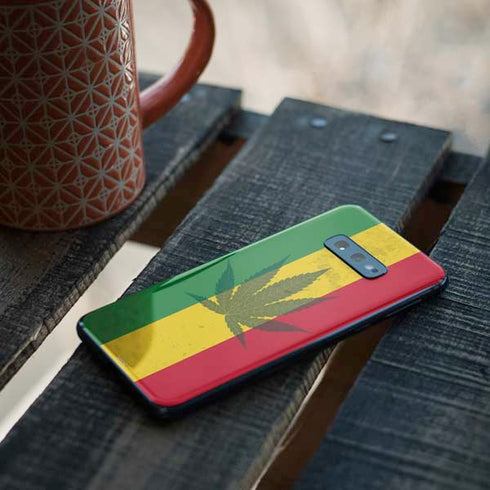 Marijuana Rasta Flag Galaxy S10e Skin
