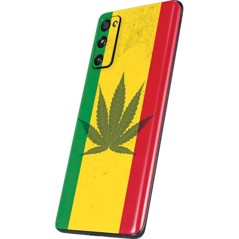 Marijuana Rasta Flag Galaxy S20 Fan Edition Skin