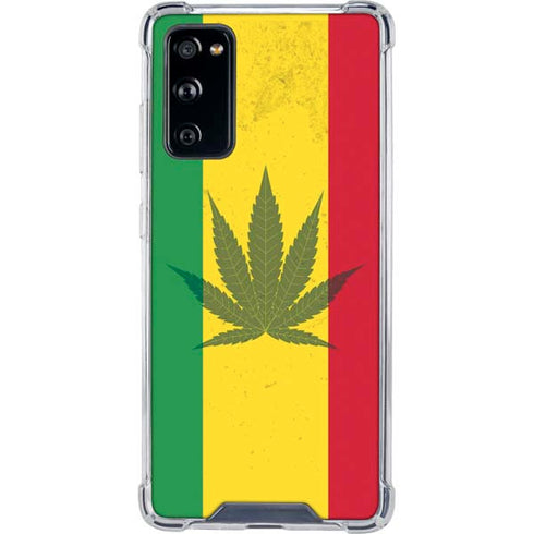 Marijuana Rasta Flag Galaxy S20 FE Clear Case
