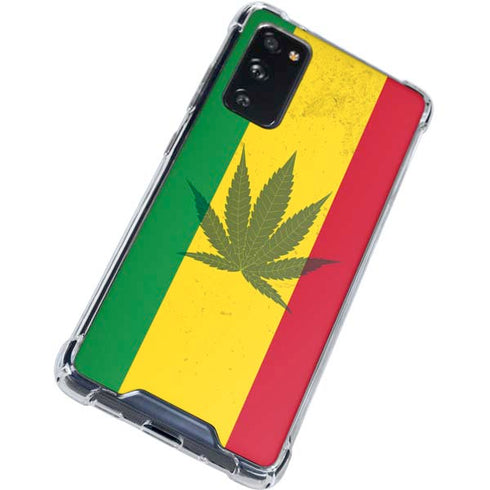 Marijuana Rasta Flag Galaxy S20 FE Clear Case