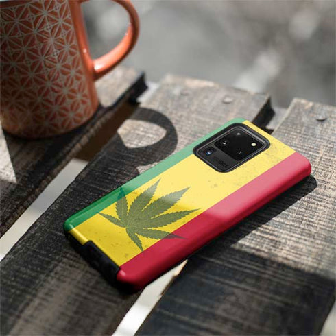 Marijuana Rasta Flag Galaxy S20 Ultra 5G Pro Case