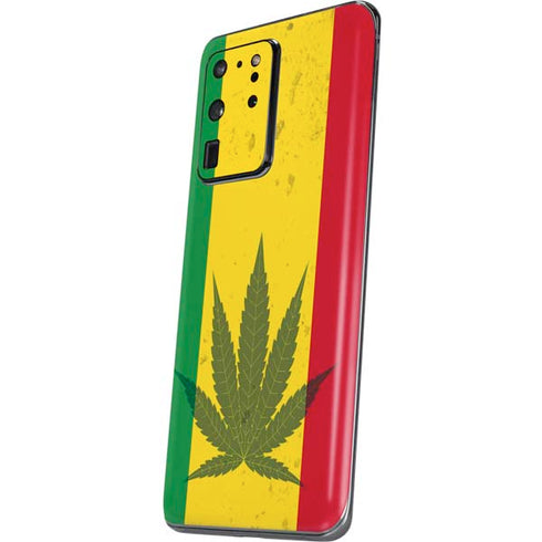 Marijuana Rasta Flag Galaxy S20 Ultra 5G Skin