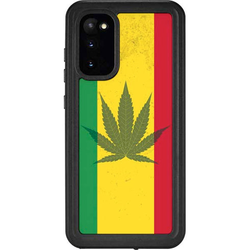 Marijuana Rasta Flag Galaxy S20 Waterproof Case