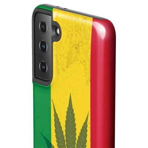Marijuana Rasta Flag Galaxy S21 Plus 5G Pro Case