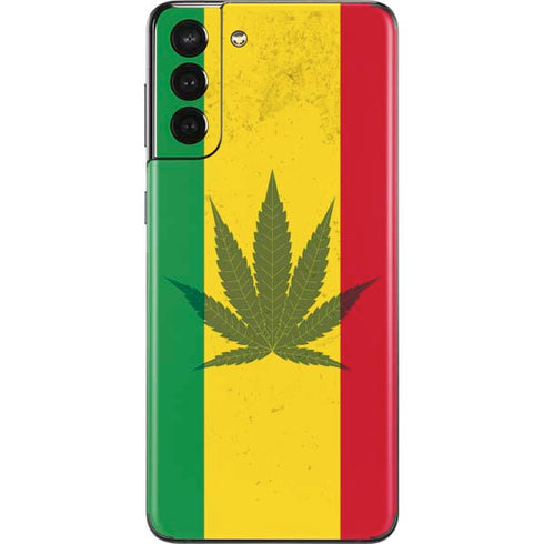 Marijuana Rasta Flag Galaxy S21 Plus 5G Skin