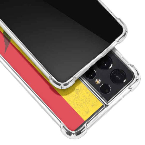 Marijuana Rasta Flag Galaxy S21 Ultra 5G Clear Case