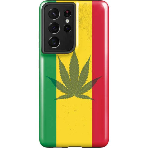 Marijuana Rasta Flag Galaxy S21 Ultra 5G Pro Case