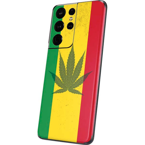 Marijuana Rasta Flag Galaxy S21 Ultra 5G Skin