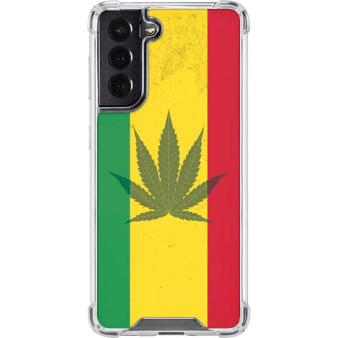 Marijuana Rasta Flag Galaxy S22 Clear Case