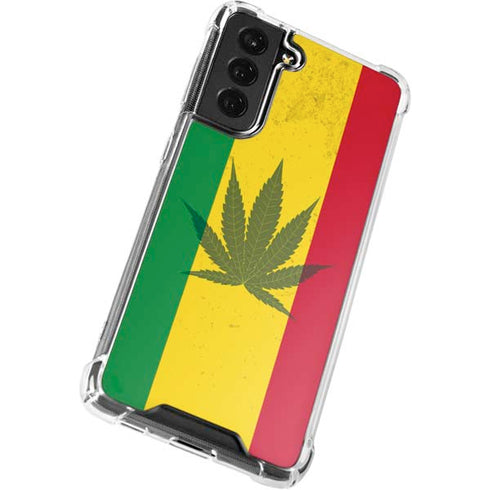 Marijuana Rasta Flag Galaxy S22 Plus Clear Case
