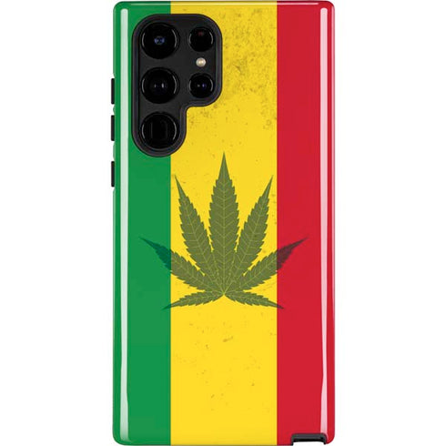 Marijuana Rasta Flag Galaxy S22 Ultra Pro Case