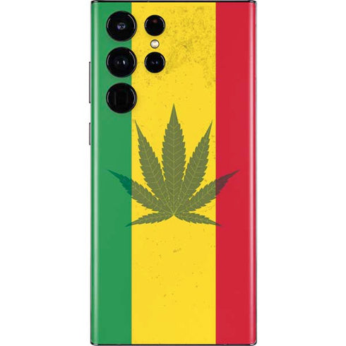 Marijuana Rasta Flag Galaxy S22 Ultra Skin