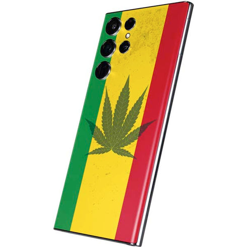 Marijuana Rasta Flag Galaxy S22 Ultra Skin
