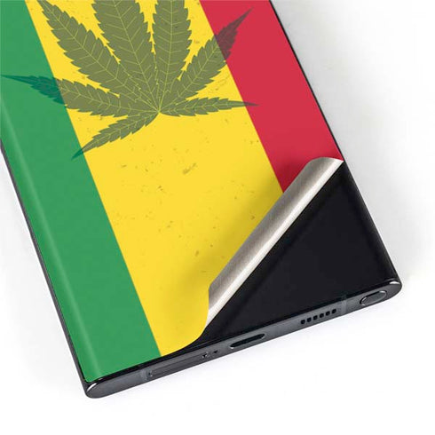 Marijuana Rasta Flag Galaxy S22 Ultra Skin
