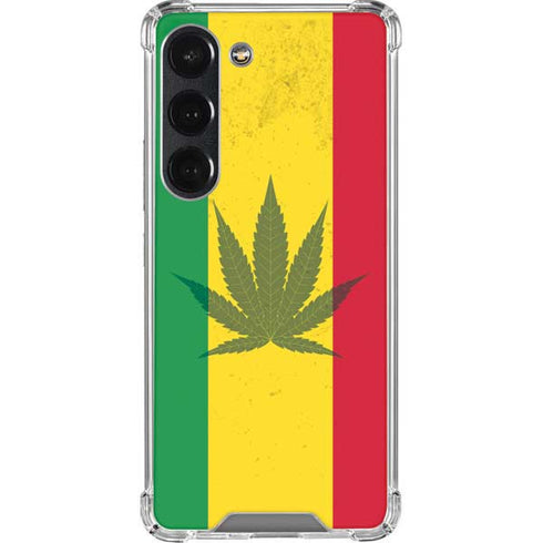 Marijuana Rasta Flag Galaxy S23 Clear Case