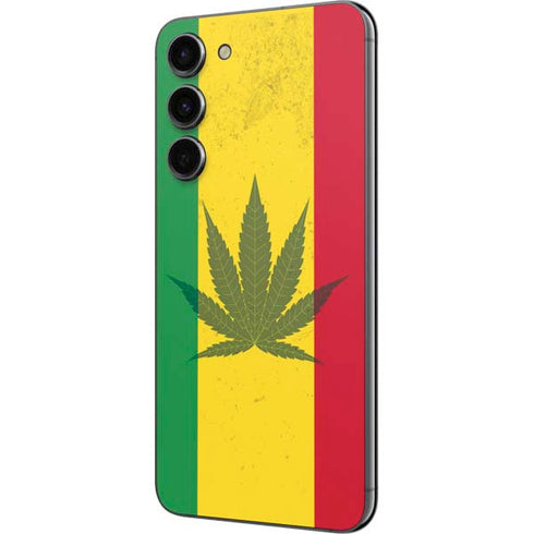 Marijuana Rasta Flag Galaxy S23 Plus Skin