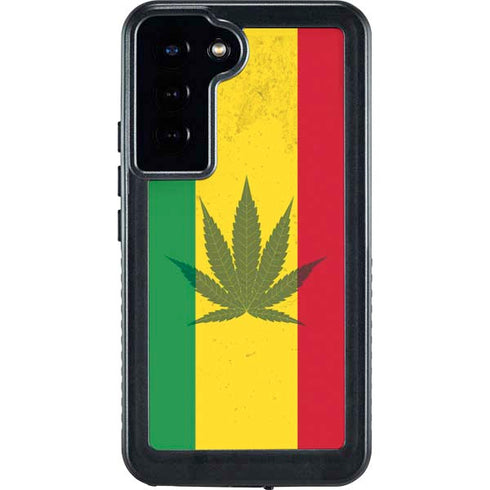 Marijuana Rasta Flag Galaxy S23 Plus Waterproof Case