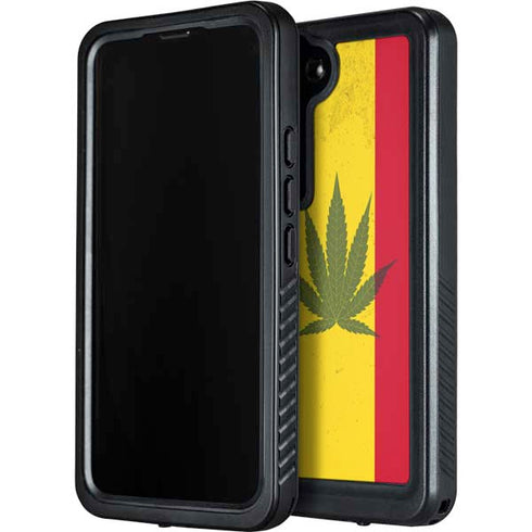 Marijuana Rasta Flag Galaxy S23 Plus Waterproof Case