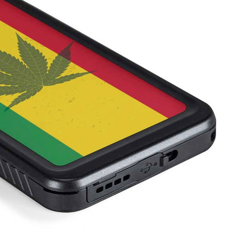 Marijuana Rasta Flag Galaxy S23 Plus Waterproof Case