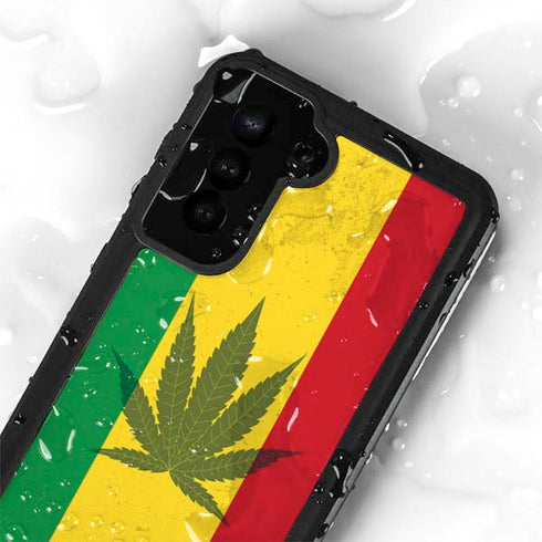 Marijuana Rasta Flag Galaxy S23 Plus Waterproof Case