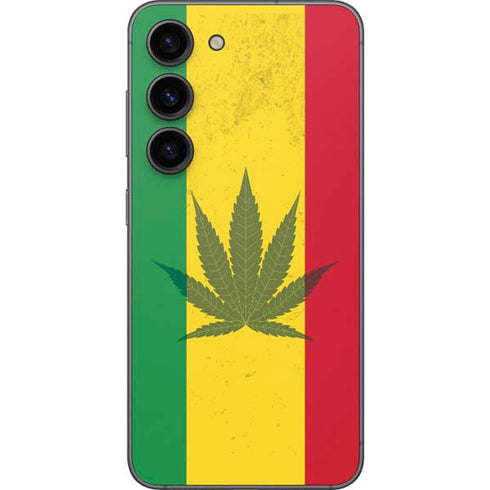 Marijuana Rasta Flag Galaxy S23 Skin