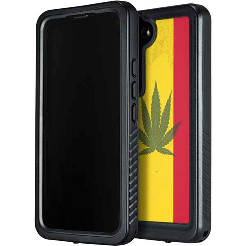 Marijuana Rasta Flag Galaxy S23 Waterproof Case