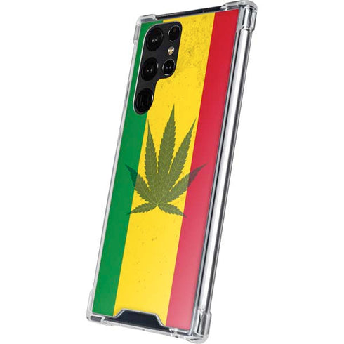 Marijuana Rasta Flag Galaxy S24 Ultra Clear Case
