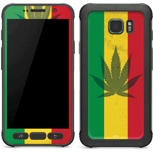 Marijuana Rasta Flag Galaxy S7 Active Skin