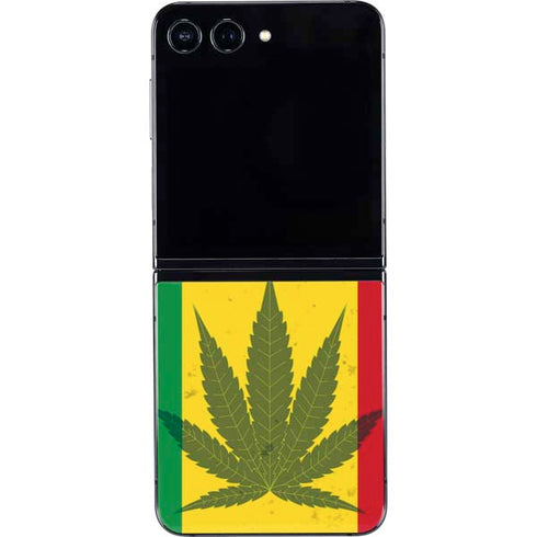 Marijuana Rasta Flag Galaxy Z Flip5 5G Skin