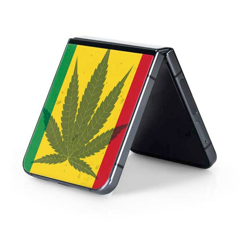 Marijuana Rasta Flag Galaxy Z Flip5 5G Skin